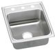 Elkay Lustertone® Classic Lustrous Satin Stainless Steel 17'' x 22'' x 6" MR2-Hole Single Bowl Drop-in ADA Sink with Quick-clip-0