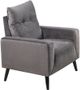 Mazin Furniture Veronica Charcoal Upholstered Accent Chair-0