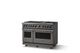 Viking® 7 Series 48" Damascus Gray Pro Style Dual Fuel Range with 12" Griddle-2