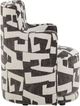 TOV Furniture Passe Black/White Jacquard Swivel Accent Chair-4