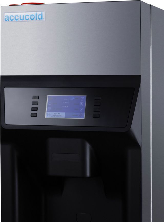 Accucold® 14" 220 lb. Stainless Steel Ice and Water Dispenser-2