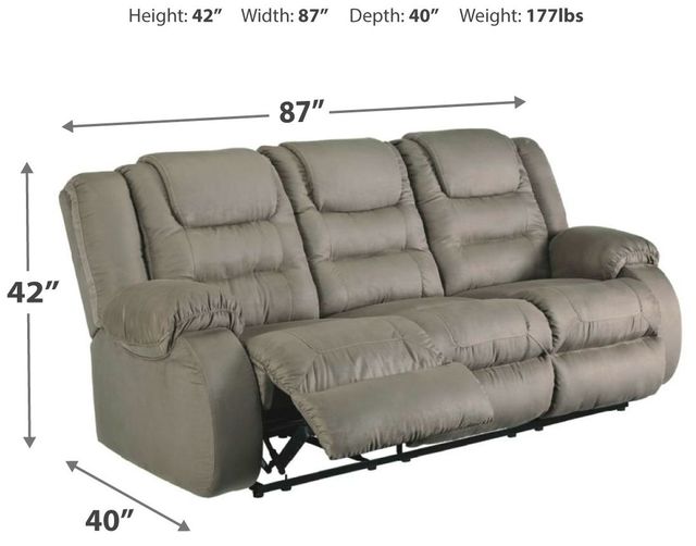 Signature Design by Ashley® McCade Cobblestone Reclining Sofa-2