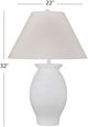 Bassett Mirror Koler Matte White Table Lamp-2
