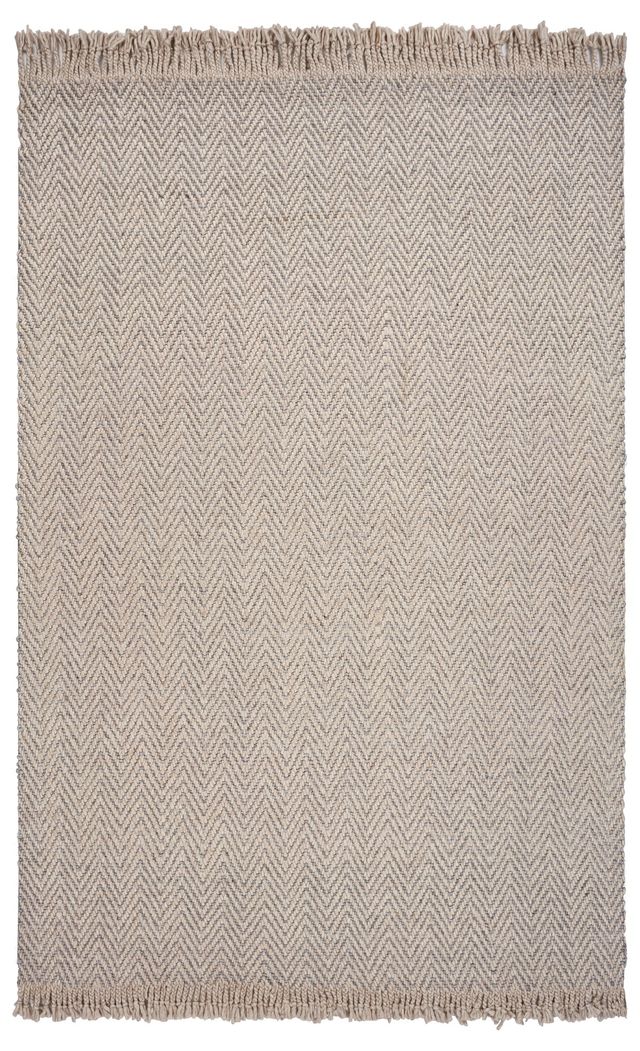 KAS Rugs Maui Oatmeal Herringbone 5'x8' Rug-0