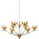 Currey & Company Paradiso Contemporary Gold Leaf/Contemporary Silver Leaf Chandelier-2