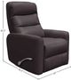 Parker House® Hercules Chocolate Manual Swivel Glider Recliner-2