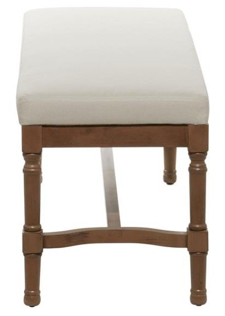 Deco Marche Brown Bench with Burlap Seat-2