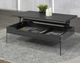 Brassex Inc. Grey Coffee Table with Glass Base-2