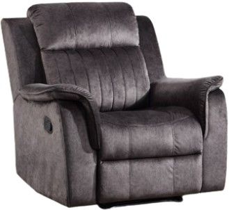 Milton Greens Stars Dark Gray Faux Saude Manual Recliner-0