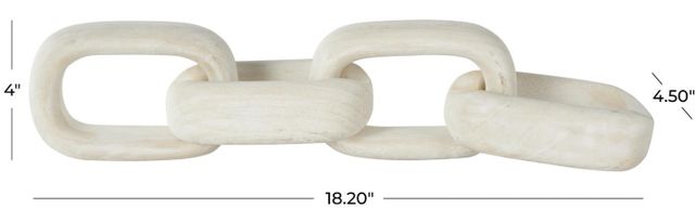 Deco Marche Cream Chain 4-Link Sculpture-2