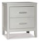 Signature Design by Ashley® Olivet 5-Piece Silver Queen Panel Bed Set-5