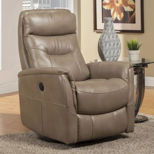 Parker House® Gemini Linen Power Swivel Glider Recliner-1