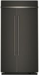 KitchenAid® 42" 25.5 Cu. Ft. Black Ore Built In Side-by-Side Refrigerator with Platinum Interior-0