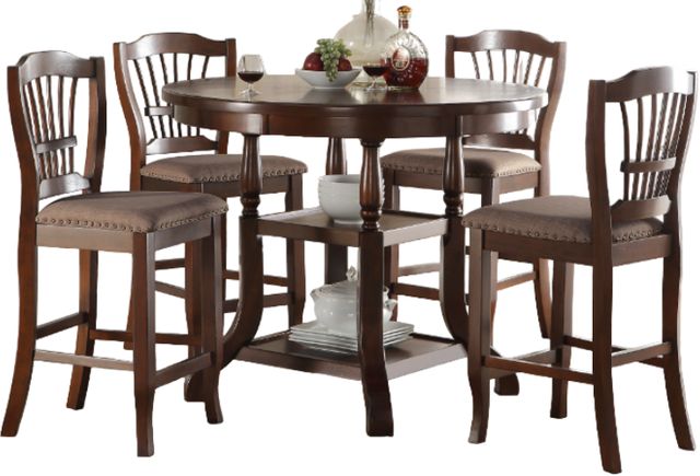 New Classic® Home Furnishings Bixby 5-Piece Espresso Counter Dining Set-0