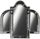 Michael Amini® Hollywood Swank Black Iguana/Chrome Vanity Mirror -0