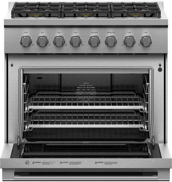 Fisher & Paykel Series 7 36" Stainless Steel Pro Style Slide In Natural Gas Range-1