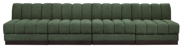 Meridian Furniture Quinn 4-Piece Green Modular Armless Sofa-1