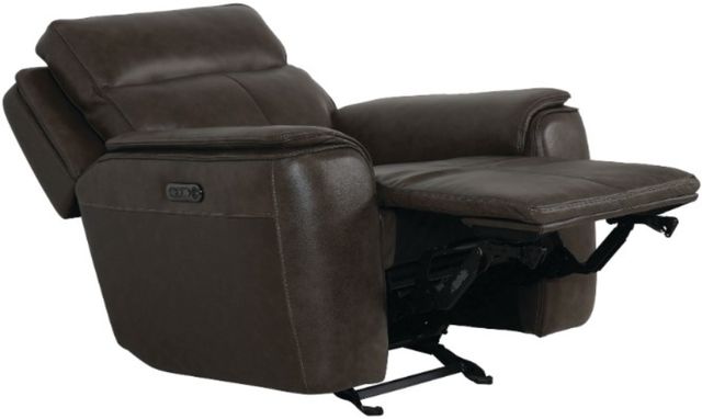 Bassett® Furniture Club Level Manteo Sable Leather Power Glider Recliner-2