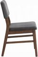 ACME Furniture Seda 2-Piece Gray/Walnut Upholstered Dining Side Chair Set-4