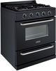Unique® Appliances Classic 30" Black Freestanding Liquid Propane Gas Range-2