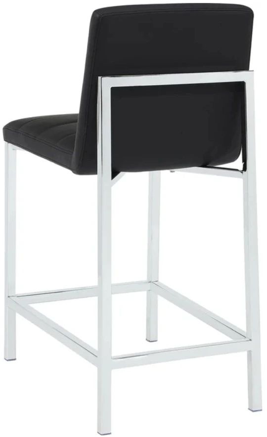 Modus Furniture Amalfi Soot/Chrome Upholstered Counter Stool-3