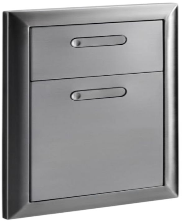 LYNX® Professional Ventana 19" Stainless Steel Double Drawer-2