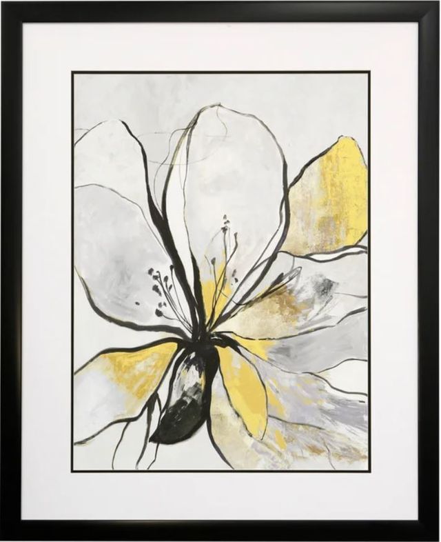 Stylecraft Black/Light Gray/White/Yellow Framed Print-0