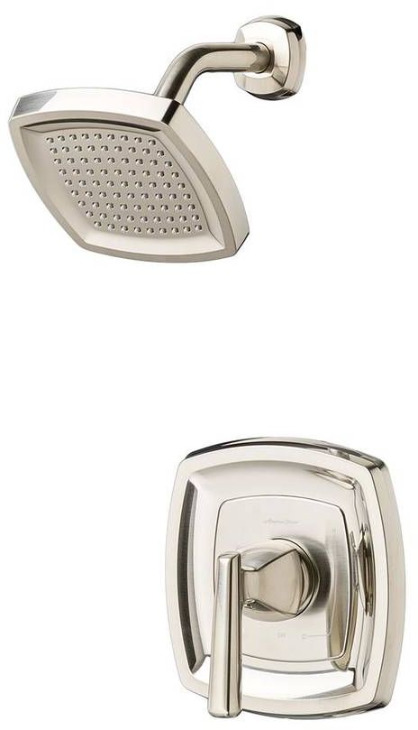 American Standard Edgemere® Brushed Nickel Shower Trim Kit with Water-Saving Showerhead and Lever Handle-1