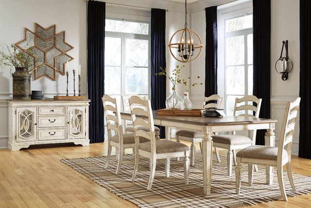 Signature Design by Ashley® Realyn 7-Piece Chipped White Dining Set-3