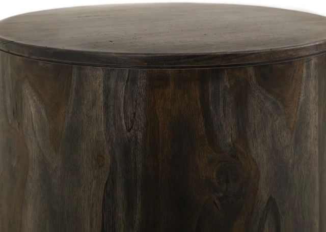 International Furniture Direct Balam Black Round Chairside Table-2