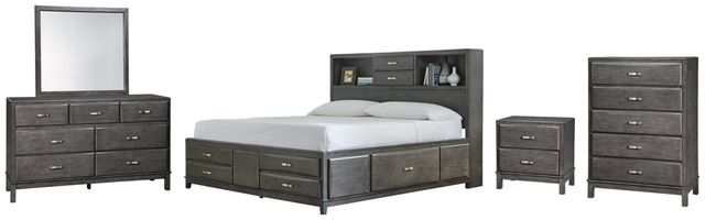 Signature Design by Ashley® Caitbrook 5-Piece Gray King Storage Bed Set-0