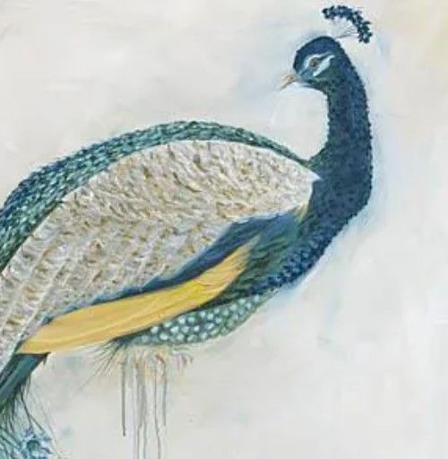 Classy Art Floral Peacock by Hollihocks Art Wall Art-1