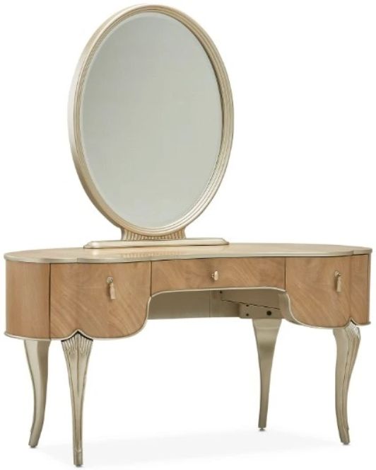 Michael Amini® Villa Cherie 2-Piece Caramel/Chardonnay Vanity Set-0