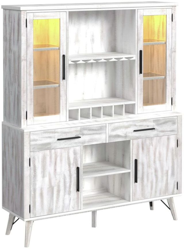 Elements International Rogen Rustic White Buffet -1