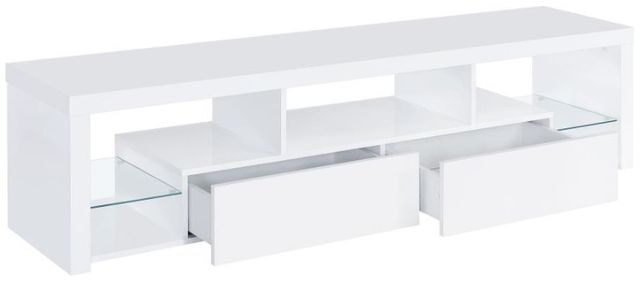 Coaster® Jude Glossy White TV Stand-1