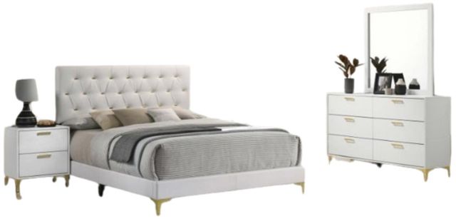 Coaster® Kendall 4-Piece White Queen Panel Bedroom Set-0