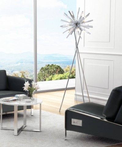 Zuo® Modern Savoy Chrome Floor Lamp-1