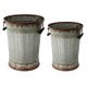 A & B Home 2-Piece Silver Pot Set-0