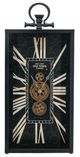 A & B Home Black/Gold Gear Table Clock-0