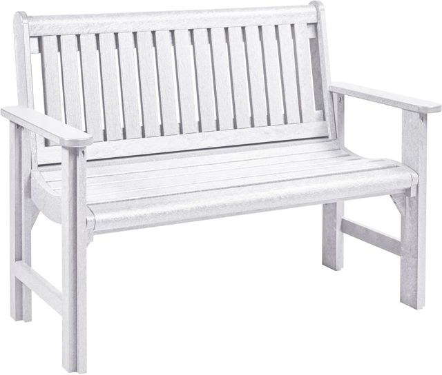 C.R. Plastics Generation Line White Garden Bench