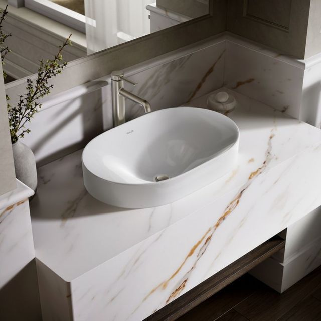 Kohler Chalice White 22.75" Oval Vessel Bathroom Sink-2