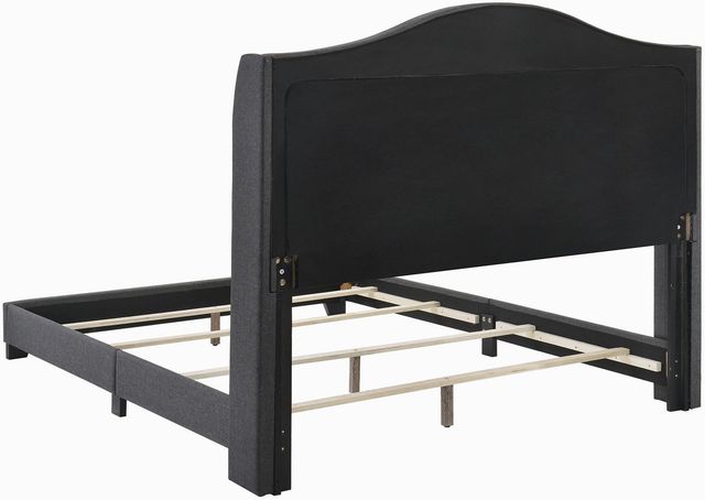Coaster® Tamarac Upholstered Nailhead Grey Queen Bed-1