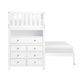 Homelegance Rowan & Rue White Twin/Full Loft Bunk Bed with Hidden Desk and Storage-3