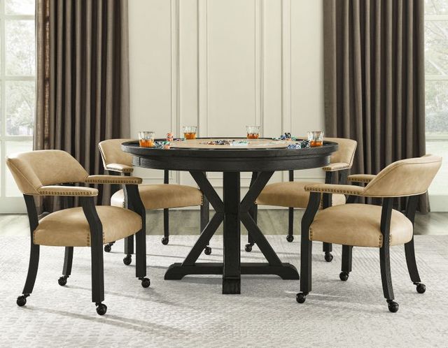 Steve Silver Co. Rylie 6-Piece Black Game Dining Set-1