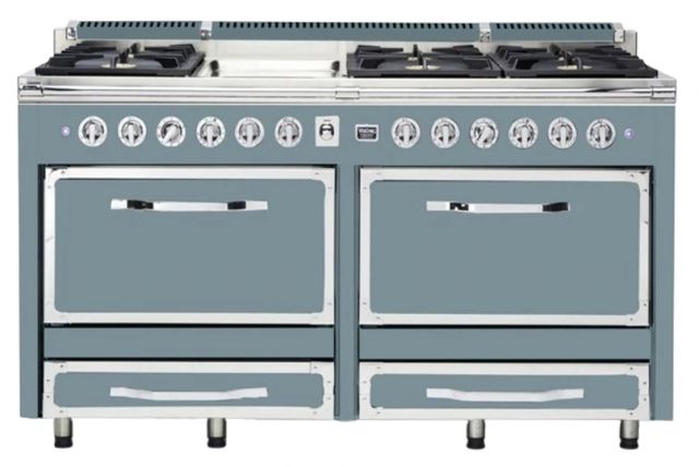 Viking® Tuscany 66" November Sky Pro Style Dual Fuel Range with 2 Induction-0