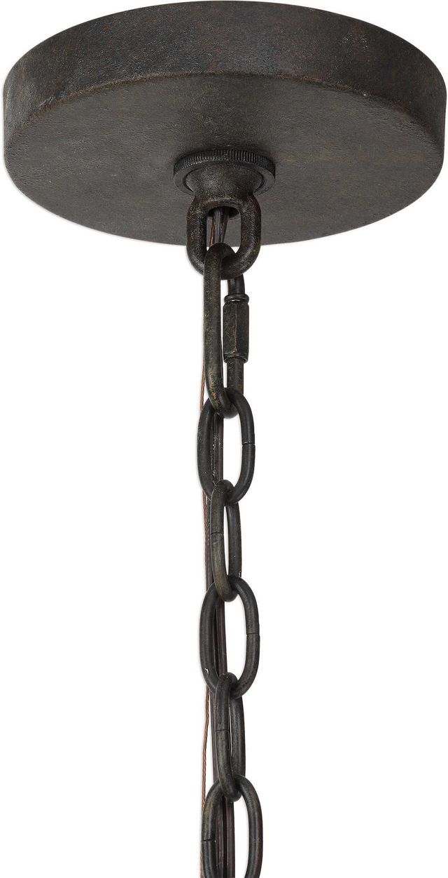 Uttermost by Kalizma Home Atwood Bronze Wagon Wheel Pendant Light-2