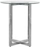 Modus Furniture Amalfi Glass Top 32" Round Bar Table with Chrome Base-0