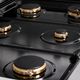 ZLINE Paramount Autograph Edition 36" Stainless Steel Gas Cooktop with Polished Gold Accents-4