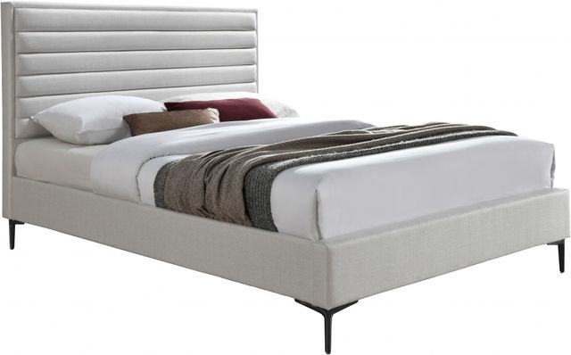 Meridian Furniture Hunter Cream Queen Upholstered Panel Bed-0