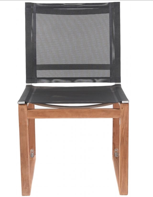 Meridian Furniture Tulum Black Fabric Outdoor Dining Side Chair-3